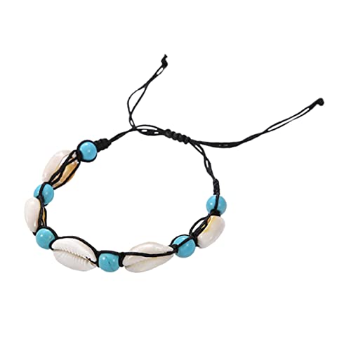 IMIKEYA Boho Fußkettchen Damen Muschel Anhänger Verstellbar Strand Schmuck Ethnisches Fußband Sommer Beach Fußkette für Frauen und Mädchen von IMIKEYA