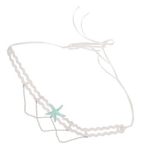 IMIKEYA Boho Meerjungfrau Halskette mit Seestern Anhänger Modischer Choker für Teens Stilvolles Sommer Strand Accessoire für Urlaub Cosplay und Freizeitkleidung von IMIKEYA