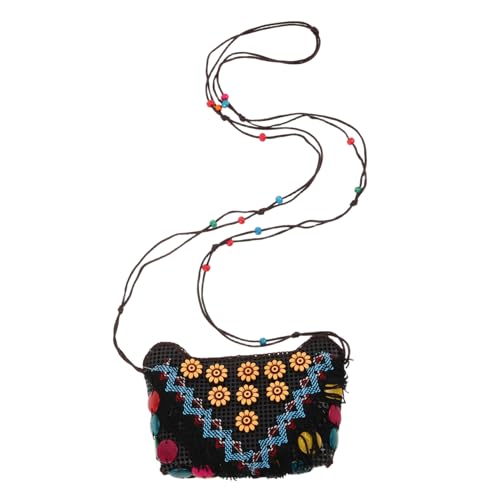 IMIKEYA Boho Style Handgewebte Crossbody Tasche für Damen Ethnische Umhängetasche mit Leichtem Material Quaste für Reisen Alltag und Lässige Anlässe von IMIKEYA