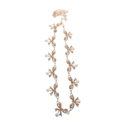 IMIKEYA Bowknot Taillenkette Damen Metalllegierung Bauchkette mit Schleifenakzent Bauchkette Modeschmuck für Frauen Hautfreundlich Modischer Körperschmuck Goldfarben von IMIKEYA