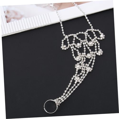 IMIKEYA Braut Fußkettchen Damen Wasserfeste Strandschmuck Fußkette mit Funkelnden Kristallen Verstellbar Modisch für Frauen und Mädchen Elegantes Fußhängendes Accessoire von IMIKEYA