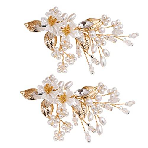 IMIKEYA Brautschuh Dekoration Perlenblumen Schuhclips Abnehmbar Modisch für Hochzeit Party Tägliche Verwendung von IMIKEYA