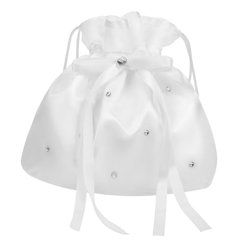 IMIKEYA Brauttasche Satin Hochzeitstasche Handgenäht Strapazierfähig Leicht Kompakt Vielseitig für Braut und Brautjungfer Party Favor Bag von IMIKEYA