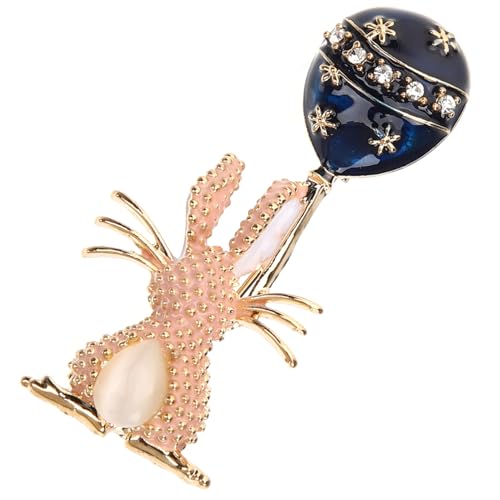 IMIKEYA Hasen Ballon Brosche Langlebiger Legierung für Frauen Süße Kaninchenbrosche als Ostern Neujahr und Valentinstag von IMIKEYA