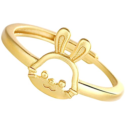 IMIKEYA Bunny Ring Einstellbarer Kupferring für Frauen Stilvoller Modeschmuck für Hasenliebhaber für Partys und Alltag Langlebig und Verformungsresistent IMIKEYA Bunny Ring Einstellbarer Kupferring für Frauen Stilvoller Modeschmuck für Hasenliebhaber für Partys und Alltag Langlebig und Verformungsresistent von IMIKEYA