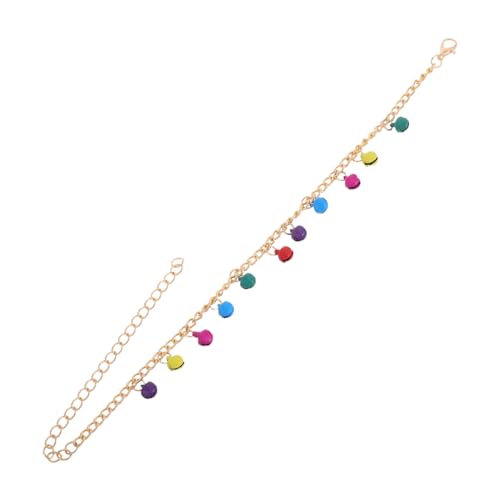 IMIKEYA Bunte Glocken Fußkettchen Damen Verstellbar Boho Stil Strand Schmuck Modisches Armband Komfortabler Halt Leicht Tragefreundlich von IMIKEYA