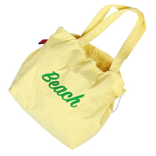 IMIKEYA Canvas Tote Bag Damen Großes Fassungsvermögen Robuste Stofftasche für Shopping Strand Reise Alltag Gelb Praktische Umhängetasche Langlebig Vielseitig von IMIKEYA