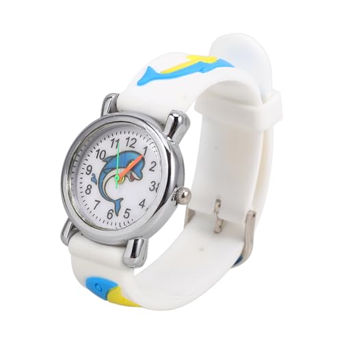 IMIKEYA Delfin Muster Kinderuhr Analoge Armbanduhr Leicht Langlebig für Jungen und Mädchen Bunte Cartoon Uhr von IMIKEYA