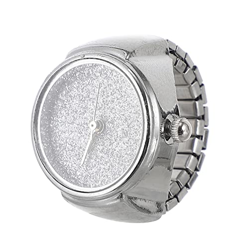 IMIKEYA Chic Fingeruhr Ring Mit Glitzerdesign Für Frauen Stilvolle Und Minimalistische Armbanduhr Im Ringformat Für Freizeit Und Besondere Anlässe von IMIKEYA