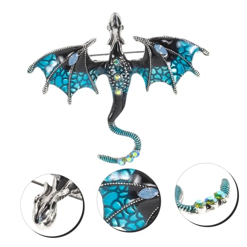 IMIKEYA Chinesische Dragon Brosche Pin Leichte Vintage Anstecknadel Dekorativer Schmuck für Kleidung Geeignet für Jacken Mäntel Schals und Partyaccessoires von IMIKEYA