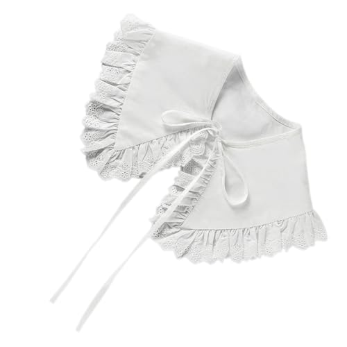 IMIKEYA Fake Kragen Abnehmbar Für Damen Bluse Weißer Abnehmbarer Falscher Kragen Bestickter Spitzenkragen Gefälschte Für Damen Outfits Leicht Tragbar Und Atmungsaktiv von IMIKEYA