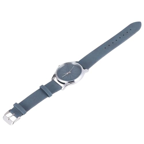 IMIKEYA Dünnarmbanduhr Mit Quarzwerk Elegante Damenarmbanduhr Blau Modische Armbanduhr Mit Großem Ziffernblatt Und Dünnem Lederarmband Präzise Zeitanzeige von IMIKEYA