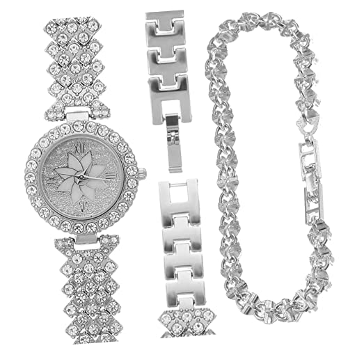 IMIKEYA Damen Armbanduhr mit Funkelnden Strasssteinen Quarzuhr und Armband Silberfarben Präzise Zeitmessung Schmuckuhr für Frauen Geschenkidee zu Besonderen Anlässen IMIKEYA Damen Armbanduhr mit Funkelnden Strasssteinen Quarzuhr und Armband Silberfarben Präzise Zeitmessung Schmuckuhr für Frauen Geschenkidee zu Besonderen Anlässen von IMIKEYA