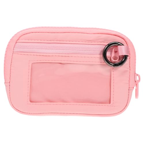 IMIKEYA Damen Clutch Wallet mit Reißverschluss Kleine Handtasche aus Nylon Stilvoll Vielseitig für Karten und Münzen Modisch Kompakt Rosa von IMIKEYA