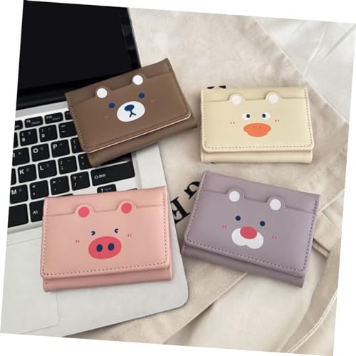 IMIKEYA Damen Geldbörse Klein Cartoon Kurz Stilvoll Kartenetui Münzfach Portemonnaie Leicht und Robust mit Mehreren Fächern als für Frauen von IMIKEYA