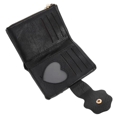 IMIKEYA Damen Geldbörse Vintage Kartenetui mit Reißverschluss Kompakte Dreifach Klappbörse für Frauen Braune Münzgeldbörse mit Großem Kartenfach Sicherer Portemonnaie Organizer für Alltag von IMIKEYA