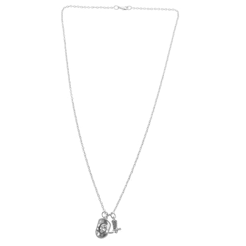 IMIKEYA Damen Halskette mit Filigranem Cowgirl Hut und Stiefel Anhänger Leichtes Hautfreundliches Design Kreativer Western Schmuck für Alltag und Besondere Anlässe von IMIKEYA