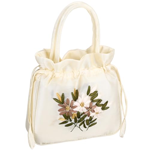 IMIKEYA Damen Handtasche mit Blumenmuster Kleiner Abendbeutel mit Tragegriff für Hochzeiten Teepartys und Besondere Anlässe Stilvolle Drawstring Clutch Tasche IMIKEYA Damen Handtasche mit Blumenmuster Kleiner Abendbeutel mit Tragegriff für Hochzeiten Teepartys und Besondere Anlässe Stilvolle Drawstring Clutch Tasche von IMIKEYA
