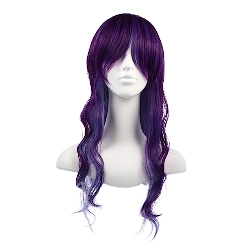 IMIKEYA Damen Langhaar Perücke mit Großen Locken Mehrfarbiges Farbverlauf Cosplay Weiche Synthetische Stilvolles Damen Styling Haarzubehör für Party und Alltag von IMIKEYA