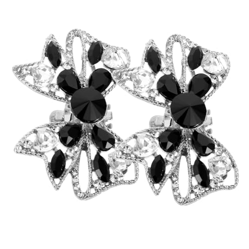 IMIKEYA Damen Schuhclips mit Schleife und Strass Hochzeits Accessoires für High Heels Eleganter Schuhschmuck für Besondere Anlässe Wiederverwendbar und Leicht für Braut und Festliche von IMIKEYA