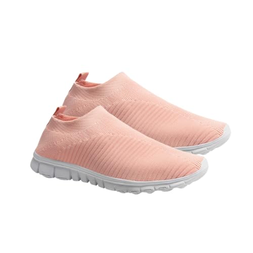 IMIKEYA Damen Sportschuhe Atmungsaktive Leichte Mesh Sneaker Für Alltag Fitness Outdoor Freizeit Modische Laufschuhe Rosa von IMIKEYA