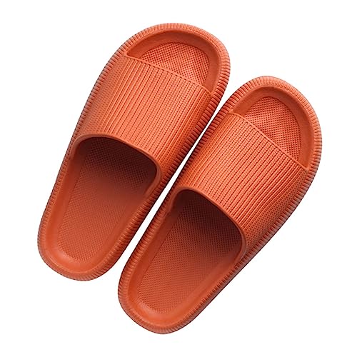 IMIKEYA Damenschlappen Massage Hausschuhe Orange Rutschfeste Sommer Slippers mit Noppen Atmungsaktive Indoor Badeschuhe für Badezimmer Spa Pool Komfortable Freizeit Pantoletten von IMIKEYA