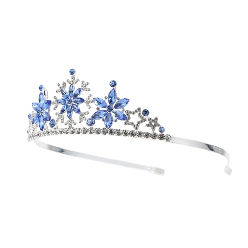 IMIKEYA Schneeflocken-haarschmuck Kleine Geburtstagskrone Für Mädchen Glänzendes Stirnband Aus Legierung Partykopfschmuck Tragen Für Mode Und Schönheit von IMIKEYA