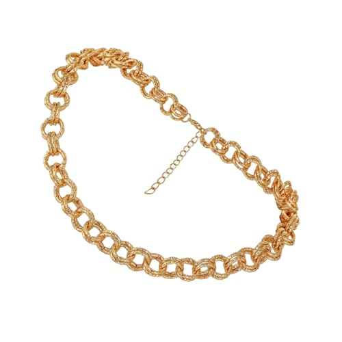 IMIKEYA Doppellagige Kreisanhänger Halskette Damen Kreativer Schmuck Alloy Kette Stilvoll für Party Alltag Elegant Accessoire von IMIKEYA