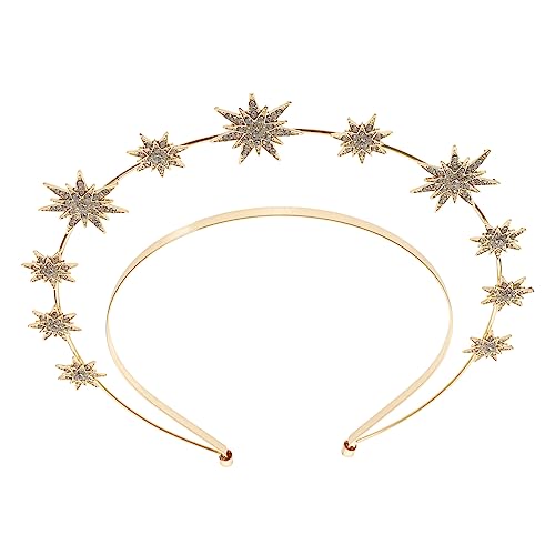IMIKEYA Doppellagiges Stern Haarreif für Damen Langlebiges Leichtes Braut Stirnband Eleganter Kopfschmuck für Hochzeit Party und Besondere Anlässe Goldenes Haarschmuck Accessoire von IMIKEYA