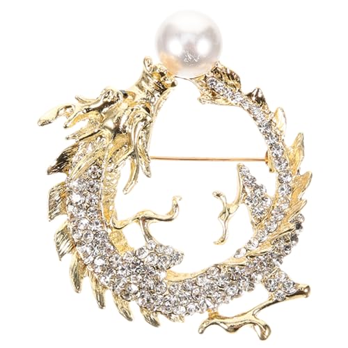 IMIKEYA Elegante Drachenbrosche Für Damen Antike Brosche Mit Glitzer Modeaccessoire Für Schal Anzug Mantel Kleid Leicht Und Sicher Als Geschenk Für Besondere Anlässe von IMIKEYA
