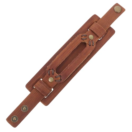 IMIKEYA Breites Armband Für Herren Punk Stil Echtes Material Handgelenk Manschette Retro Gothic Design Unisex Armband von IMIKEYA