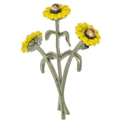 IMIKEYA Edelstahl Sonnenblumen brosche Damen Blumen Anstecknadel für Kleidung Eleganter Lapel Pin Kreatives Schmuckzubehör für Pullover Jacke Hut Geeignet für Festliche Anlässe und Alltag von IMIKEYA