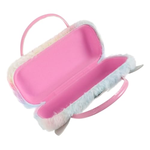 IMIKEYA Einhorn Brillenetui Aus Plüsch Reise Sonnenbrillen Etui Mit Griff Schutz Für Mädchen Brille Leicht Und Tragbar von IMIKEYA