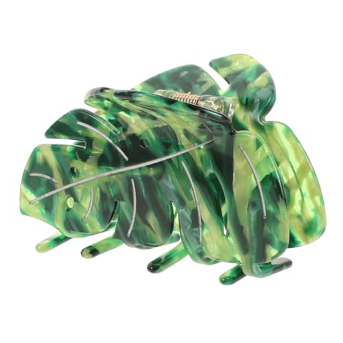 IMIKEYA Elegante Haarklammer Blattdesign aus Acetat für Damen Großer Haarclip mit Starkem Halt Geeignet für Dickes und Dünnes Haar Vielseitiges Haaraccessoire für Stilvolle Frisuren im von IMIKEYA