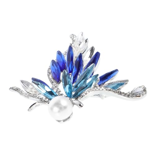 IMIKEYA Elegante Schmetterlingsbrosche mit Blauen Kristallen Strassbesetzter Anstecker für Damen Vielseitiger Schmuck für Kleider Schals und Festliche Anlässe Modisches Accessoire für von IMIKEYA