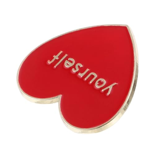 IMIKEYA Emaille Herz Anstecknadel mit Positivem Love Design Einzigartige Englische Wortform Brosche Modisches Zubehör für Rucksäcke Jacken Taschen für Partys und Alltag von IMIKEYA