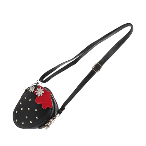 IMIKEYA Erdbeer Umhängetasche für Kawaii Erdbeermuster mit Nieten Kleines Geldbörsen Accessoire für Mädchen Sicheres PU Material Handfreies Design IMIKEYA Erdbeer Umhängetasche für Kawaii Erdbeermuster mit Nieten Kleines Geldbörsen Accessoire für Mädchen Sicheres PU Material Handfreies Design von IMIKEYA