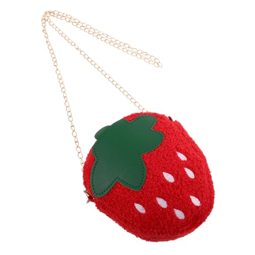IMIKEYA Erdbeerförmige Umhängetasche für Süße Cartoon Handtasche Multifunktionale Geldbörse als Crossbody Bag für Reisen und Freizeit Design von IMIKEYA