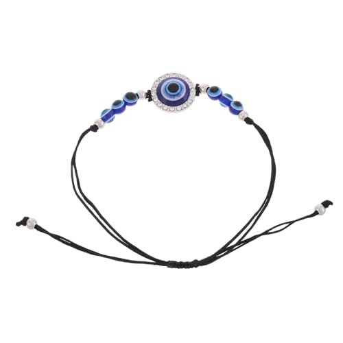 IMIKEYA Evil Eye Armband mit Blauen Perlen Verstellbares Unisex Schmuckstück Modisches Glücksbringer Armband für Damen und Herren Einzigartiges Böser Blick Design Vielseitig Kombinierbar von IMIKEYA