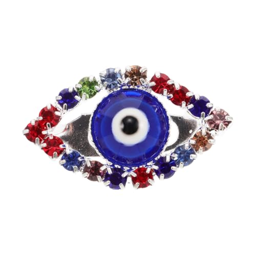 IMIKEYA Blaue Evil Eye Brosche Pin Mit Strasssteinen Retro Design Schmuck Für Schals Und Tücher von IMIKEYA