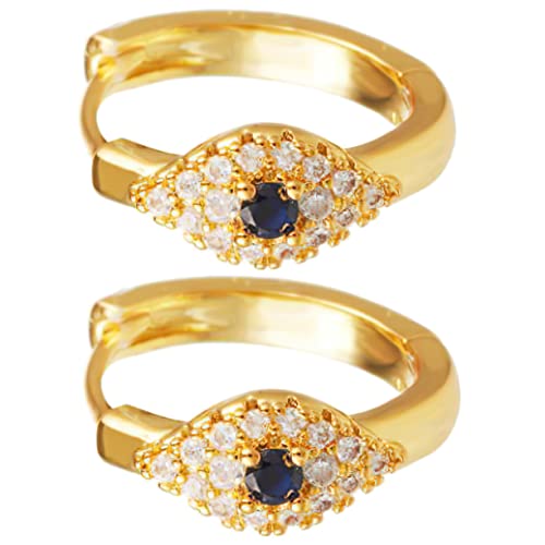 IMIKEYA Evil Eye Ohrstecker für Frauen Ohrklemmen Messing Leicht Elegant Langlebig für Alltag und Geburtstag oder Hochzeitstag von IMIKEYA