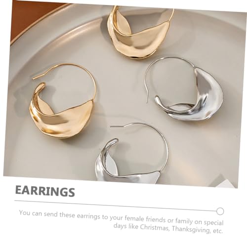 IMIKEYA Exaggerated Damen Ohrringe Vintage Geometrische Creolen Leicht Elegant Unregelmäßige Form Modeschmuck Für Frauen Und Mädchen Alltag Party von IMIKEYA