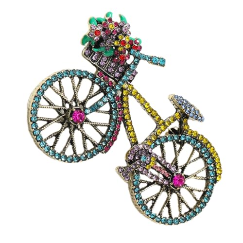 IMIKEYA Fahrrad Brosche Pin Strass Dekorative Anstecknadel Zinklegierung für Damen Stilvolle Kleiderbrosche für Kleidung Taschen Schals und Fahrradaccessoires von IMIKEYA