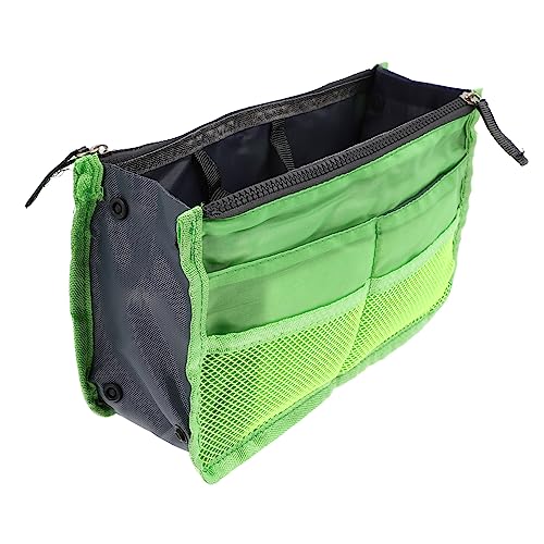 IMIKEYA Faltbare Kosmetiktasche Tragbare Nylon Tascheneinlage mit Mehreren Taschen für Damen Große Kulturbeutel für Reisen und Outdoor Grün von IMIKEYA