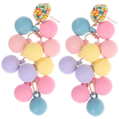 IMIKEYA Farbige Trauben Ohrringe für Frauen Süße Trendige Dangling Ohrringe im Klassischen Design für und Leicht für Täglichen Gebrauch von IMIKEYA