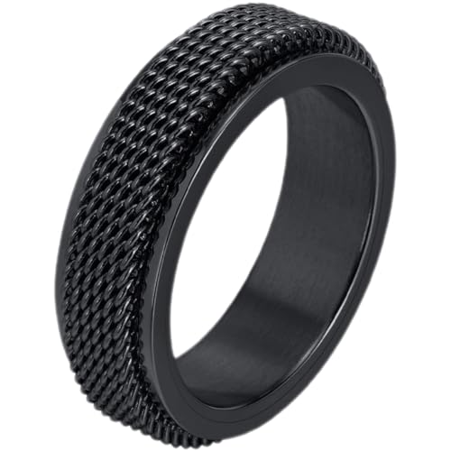 IMIKEYA Fidget Ring für Herren Titanstahl Ring Einfache Antistress Ringe für Partys Cosplay und Alltag Schwarz IMIKEYA Fidget Ring für Herren Titanstahl Ring Einfache Antistress Ringe für Partys Cosplay und Alltag Schwarz von IMIKEYA