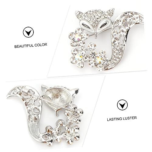 IMIKEYA Fox Brosche Damen Anstecknadel aus Langlebiger Modischer Strickjacken und Pullover Clip Schimmernde Kleidung Dekoration für Casual und Formelle Anlässe von IMIKEYA