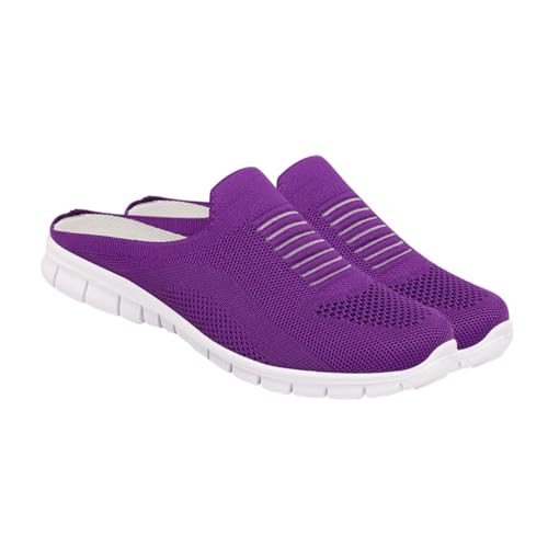IMIKEYA Freizeit Damen Schuhe Slip Flach Atmungsaktiv Leicht Mesh Outdoor Slipper Fersenfrei Angenehm für Reisen und Alltag von IMIKEYA