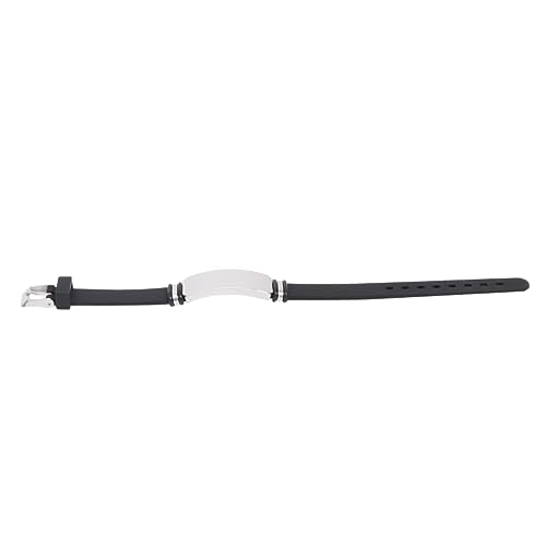 IMIKEYA Gebogenes Armband mit Silikonband Modisches Herren Wrist Jewelry Langlebiges Schlichtes Design Silberfarbener Armschmuck für Alltag und Party von IMIKEYA