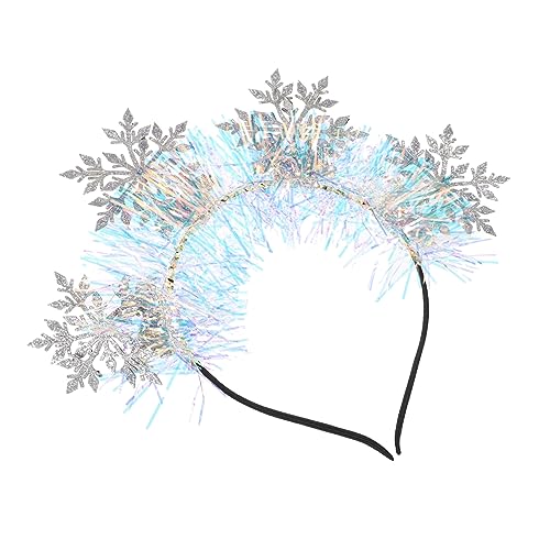 IMIKEYA Glitzer Schneeflocken Haarreif für Frauen Festlicher Kopfschmuck für Weihnachten Partys Einzigartiges Damen Accessoire als für Besondere Anlässe von IMIKEYA